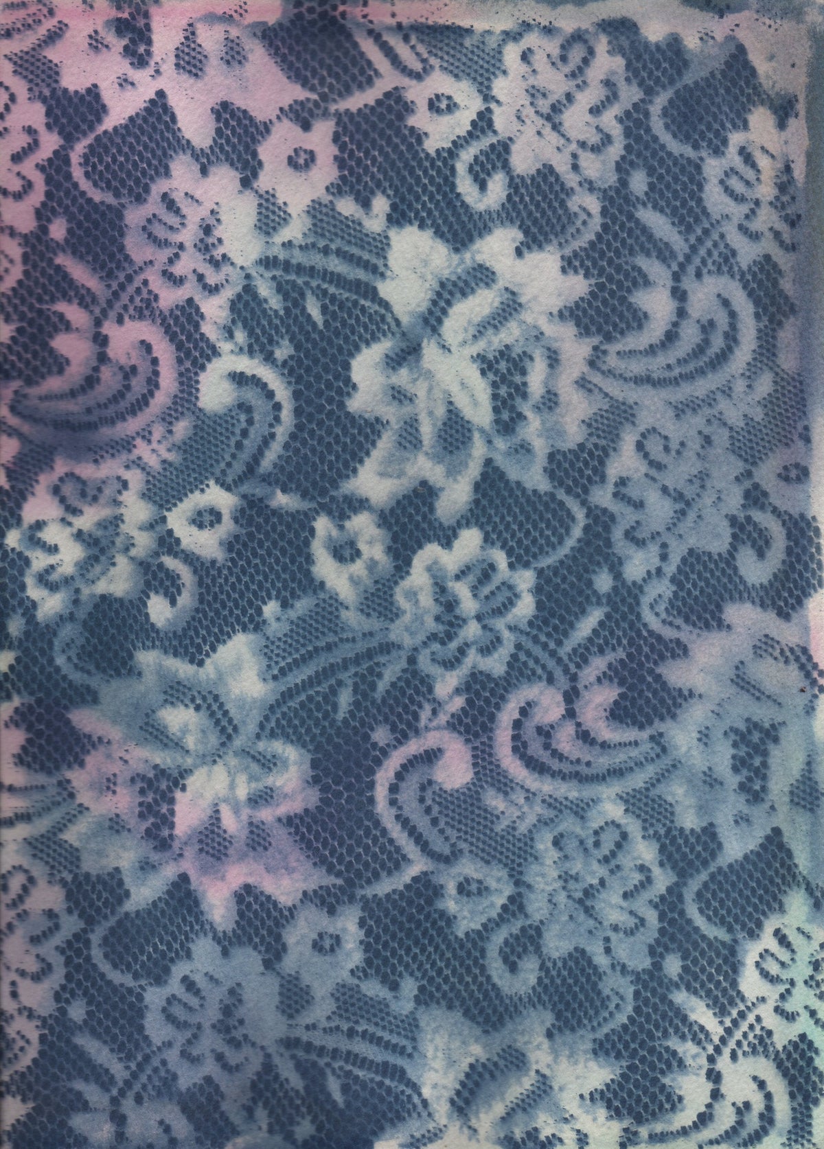 Through the Lace — Original Cyanotype Print