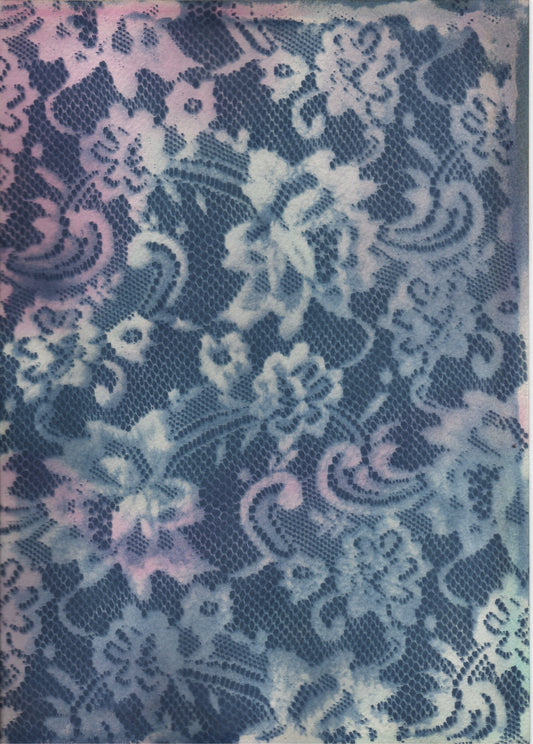 Through the Lace — Original Cyanotype Print